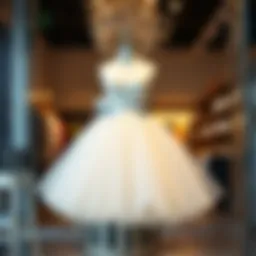 Elegant puff dress displayed on a mannequin in a chic boutique setting