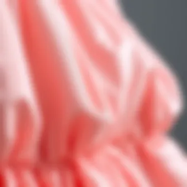 Close-up of fabric details on a modern puff dress highlighting its texture