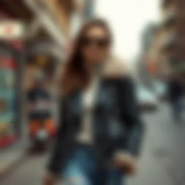 Trendy Street Style Inspiration Trendy street style featuring a fur biker jacket