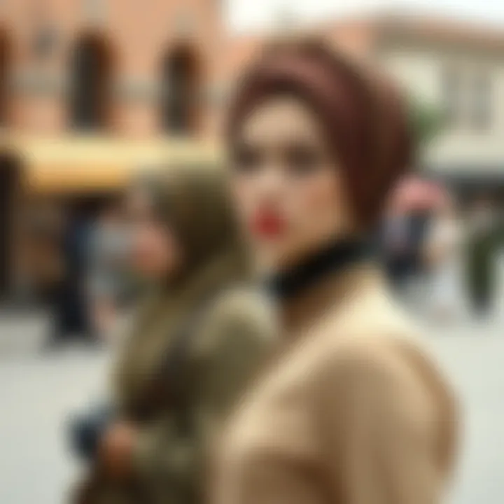 Historical Influences on Modest Fashion Artistic representation of historical influences on modest fashion