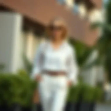 Chic casual look with white shirt and tailored pants for everyday wear