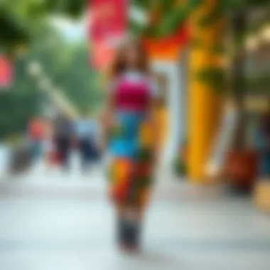Vibrant Cargo Skirt Combinations Colorful cargo skirt paired with trendy tops