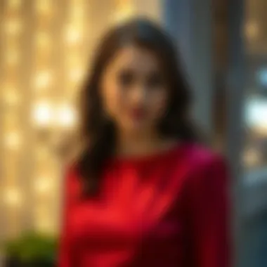 Formal event attire with a stunning boat neck blouse