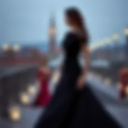 Elegant evening gown for mothers-in-law