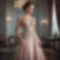 Elegant evening dress design for mothers-in-law
