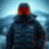 Lightweight down jacket showcasing its insulation properties