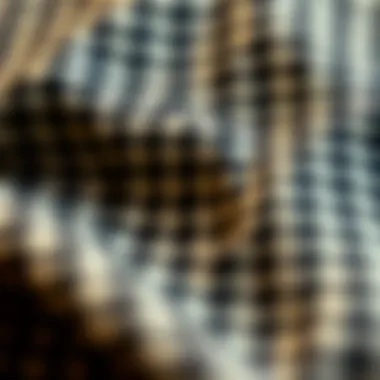 Houndstooth Fabric Texture Close-up of houndstooth fabric texture