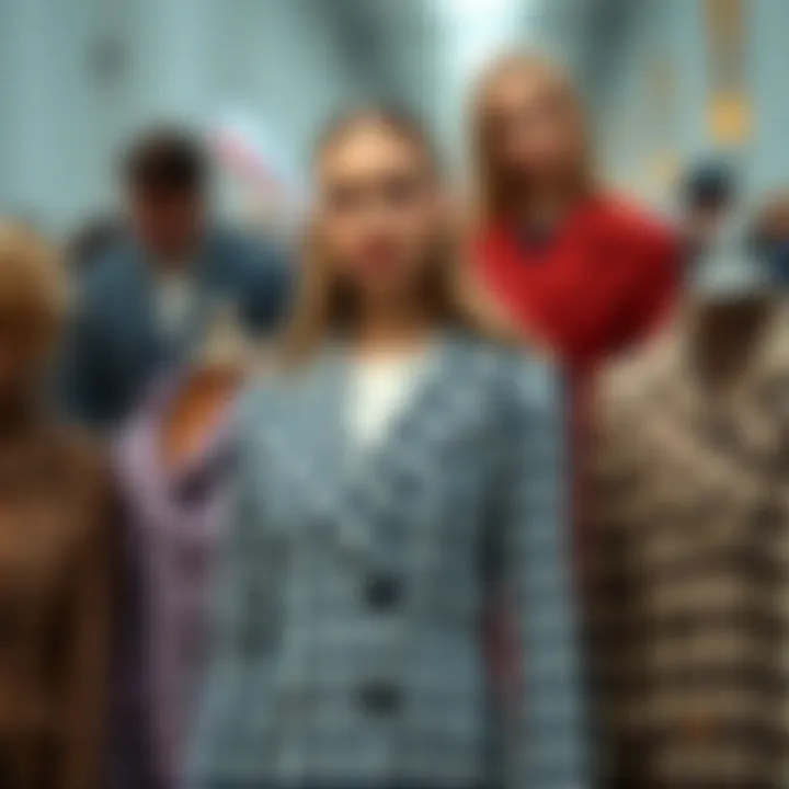 Variety of houndstooth coats in different colors and styles