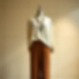 Elegant linen tunic and pants ensemble displayed on a mannequin