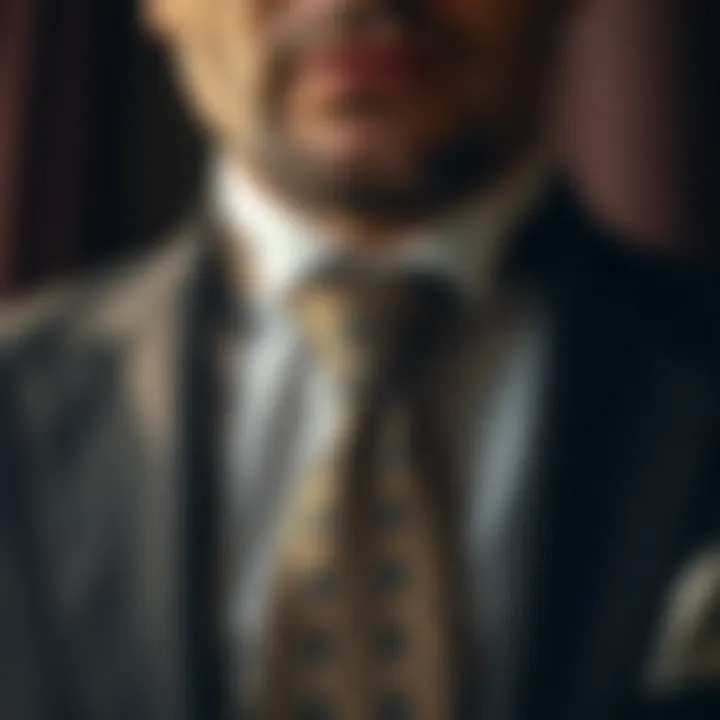 Elegant Kiğılı Tie on Formal Suit Elegant Kiğılı tie showcased on a formal suit