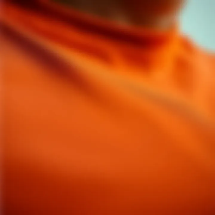 Close-up of Kigili t-shirt fabric emphasizing quality and texture.