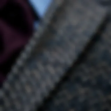 Sophisticated Fabric Texture of the Suit Close-up of fabric texture of a herringbone suit