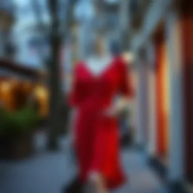 Casual red dress suitable for everyday wear