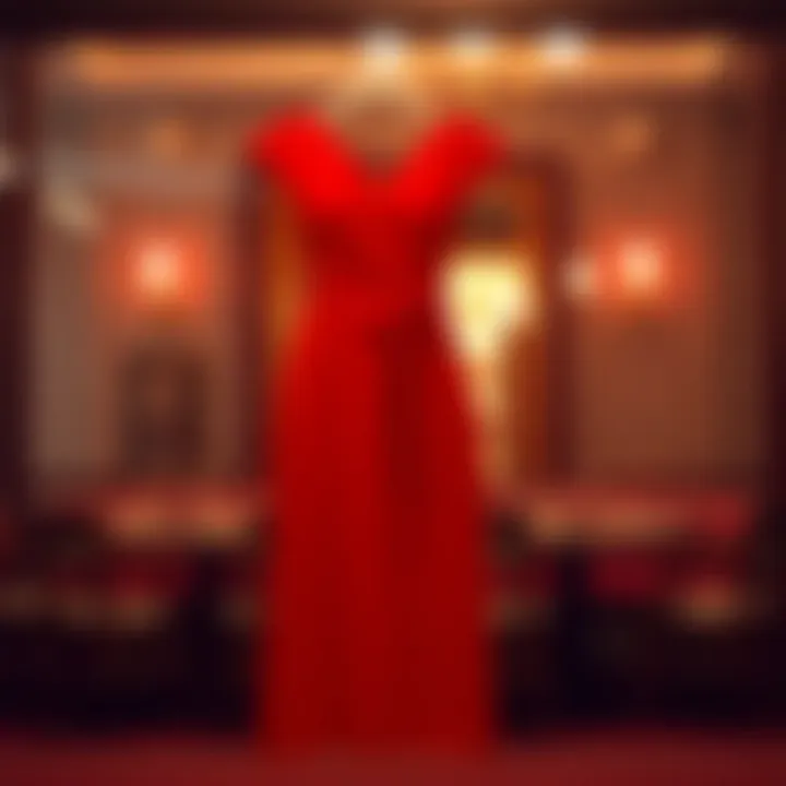 Classic red dress perfect for formal occasions