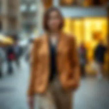 Chic short blazer in a stylish outfit