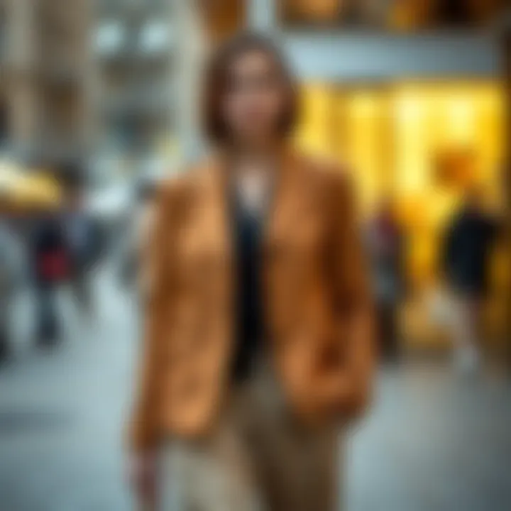 Chic short blazer in a stylish outfit