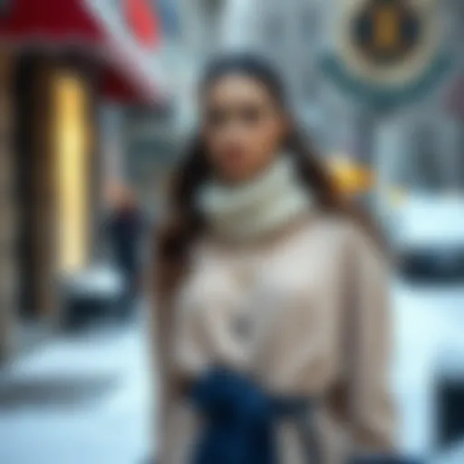 Elegant winter dress ensemble