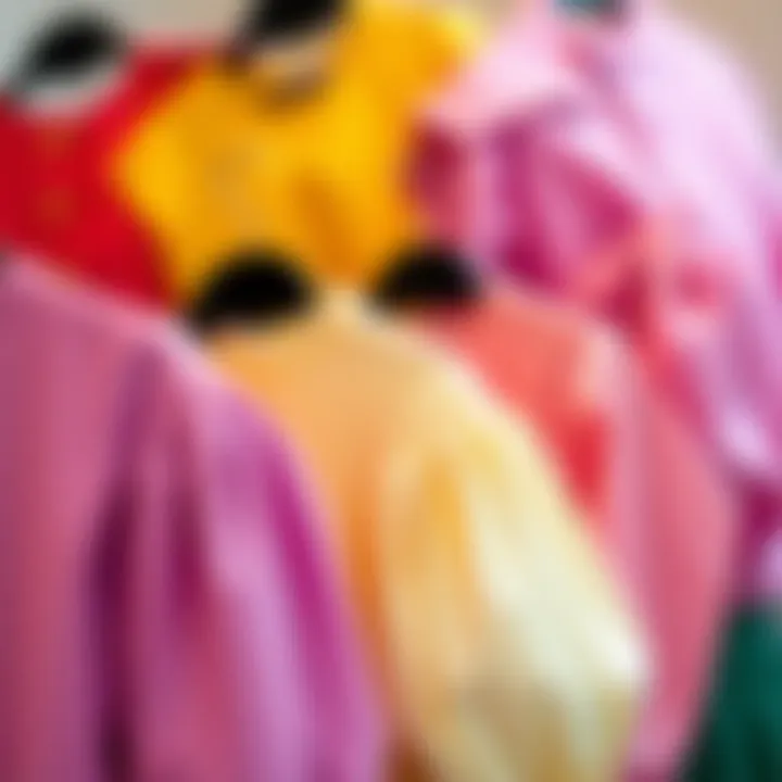 Diverse Styles: The Versatility of Elastic Sleeve Blouses Various styles of elastic sleeve blouses in a colorful array