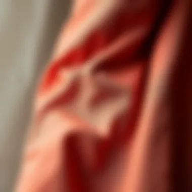 Close-up of fabric texture used in sleeve slit dresses