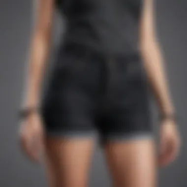 Trendy Accessories for Black Denim Shorts Trendy accessories that complement black denim shorts