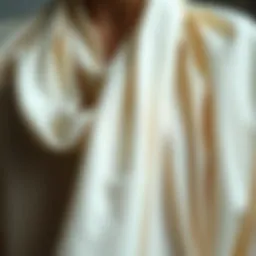 Elegant drape of a crepe blouse showcasing its luxurious texture