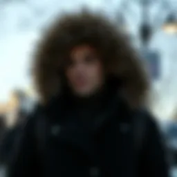 Elegant fur parka showcasing a modern design