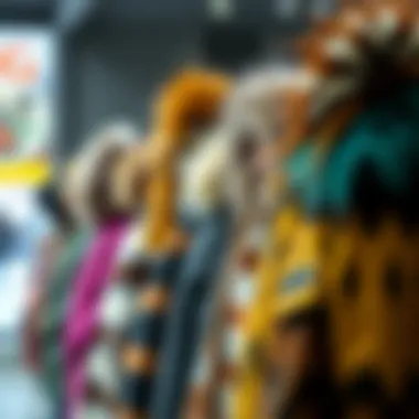 Diverse Colors and Patterns of Fur Parkas A range of vibrant colors and patterns available in fur parkas
