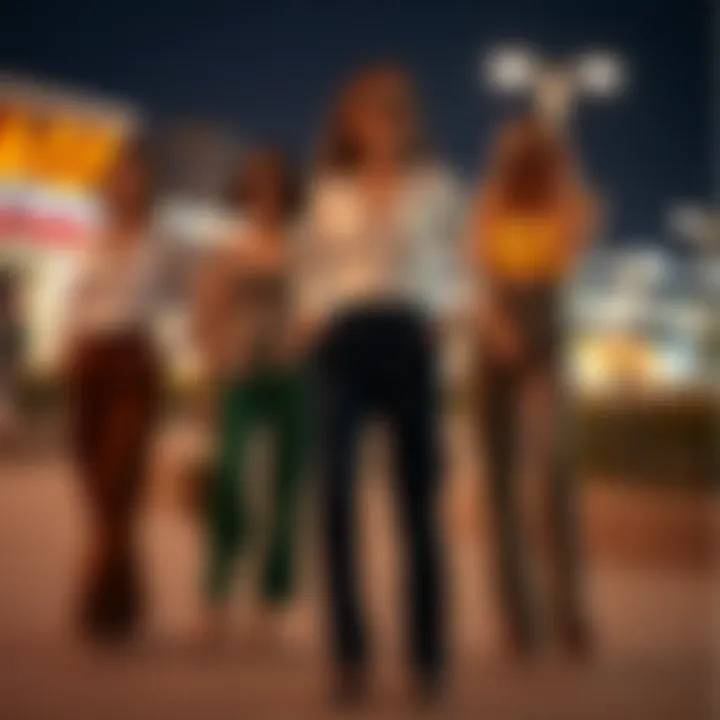 Fashion evolution showcasing high-waisted trousers