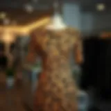 Elegant leopard print dress on a mannequin