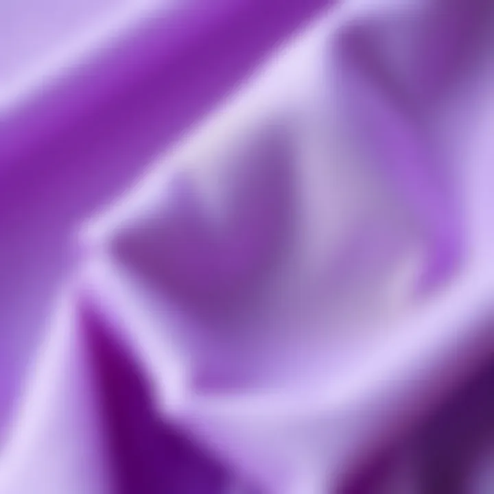 Examining the Material: Comfort Meets Style Close-up of lilac fabric texture highlighting quality and comfort