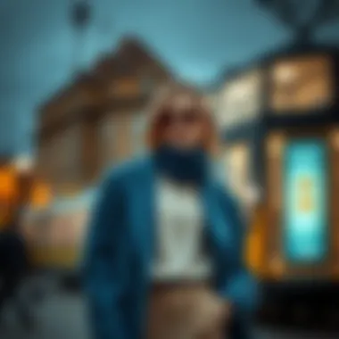 Styling with a Transitional Coat Stylish outfit pairing with a blue transitional coat
