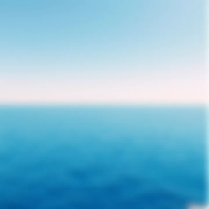 A stunning view of the deep blue Mediterranean Sea against a clear sky in Turkey.