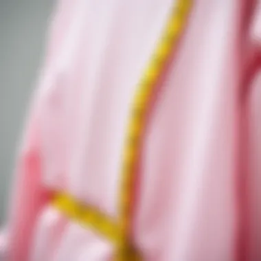 Measuring tape placed on oversized clothing for accurate sizing