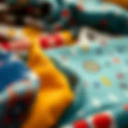 A vibrant display of fashion fabrics showcasing a variety of textures and colors