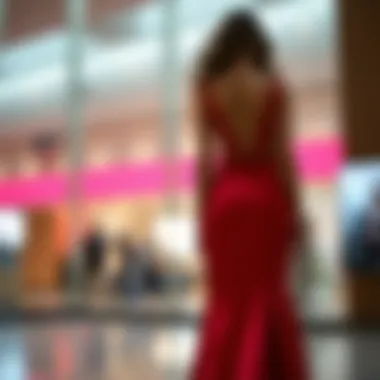 Innovative Evening Gown Silhouettes A modern evening gown featuring innovative silhouettes and bold colors