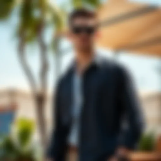 Stylish Movell shirt in a summer setting