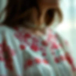 Intricate embroidery patterns on a blouse