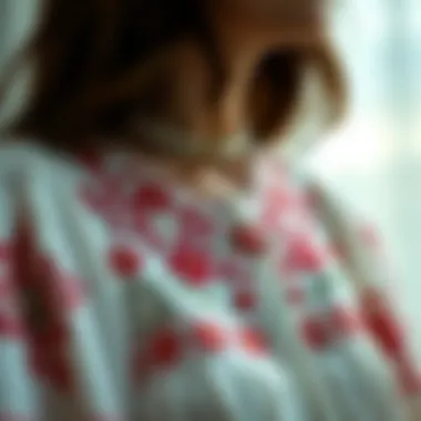 Intricate Embroidery Patterns Intricate embroidery patterns on a blouse