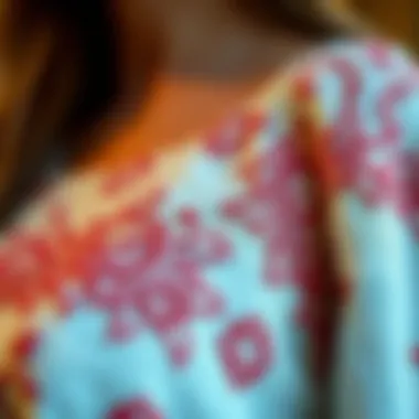 Close-up of intricate embroidery patterns on ferace