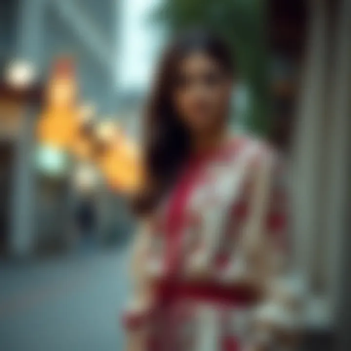 Versatile styling options for embroidered ferace outfits