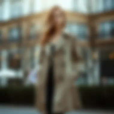 Chic trench coat with modern cuts