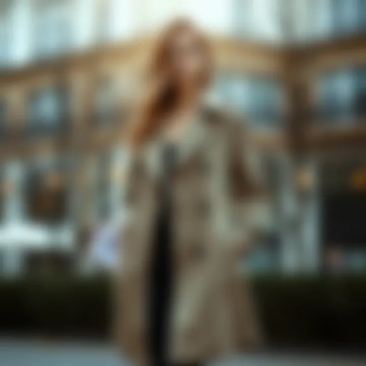 Chic trench coat with modern cuts