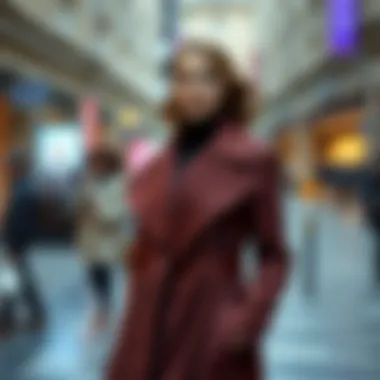 Sophisticated layered coat with unique fabric