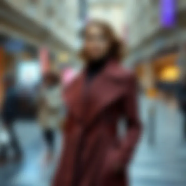 Sophisticated layered coat with unique fabric