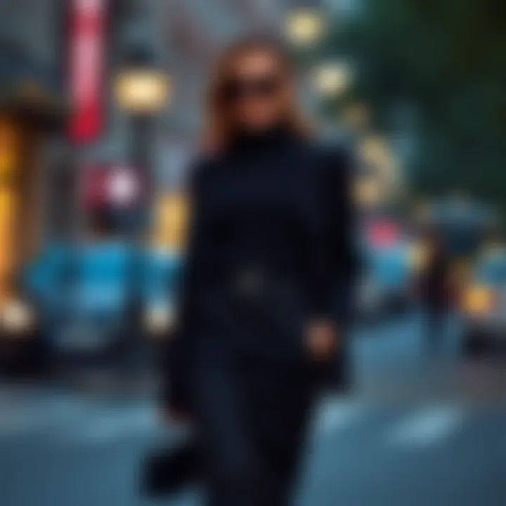 Chic black outfit that embodies sophistication