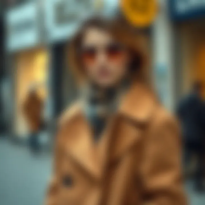 Chic Nubuck Coat Combination with Accessories A stylish combination of accessories and a nubuck coat for a chic look.