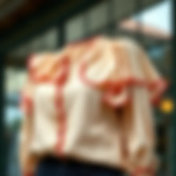 Stylish blouse with unique fabric textures