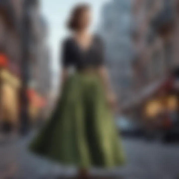 Versatile long skirt suitable for different occasions