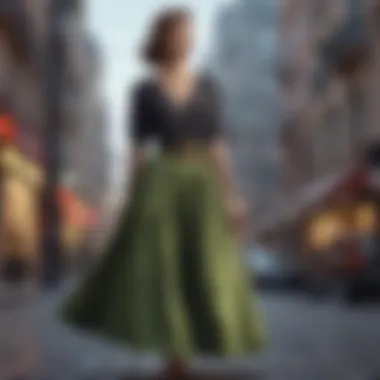 Versatile Styling Options Versatile long skirt suitable for different occasions