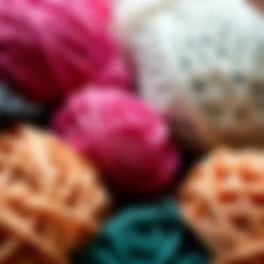 Diverse Yarn Materials for Knitting Variety of yarn materials used in knitted apparel